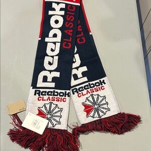 Reebok Classic Red and White Logo Scarf